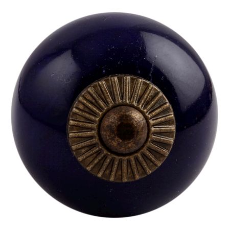 Navy Blue Antique Fitting Ceramic Knob